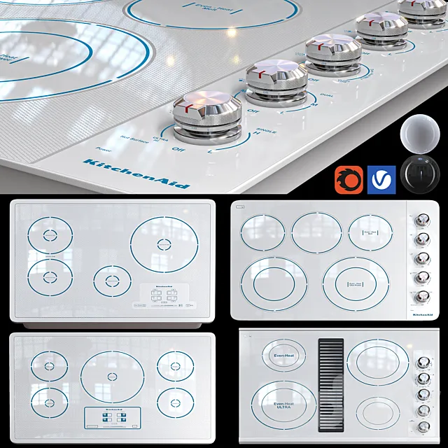 Kitchen – Appliance 3D Models – kitchenaid Induction Cooktop