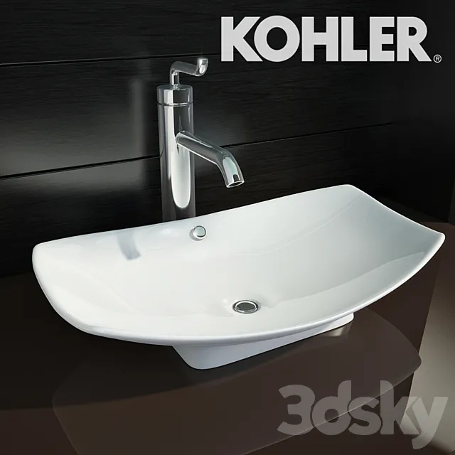 Kitchen – Appliance 3D Models – Kohler Leaf sink and faucet + Kohler Purist