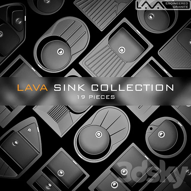 Kitchen – Appliance 3D Models – Lava Sink Collection