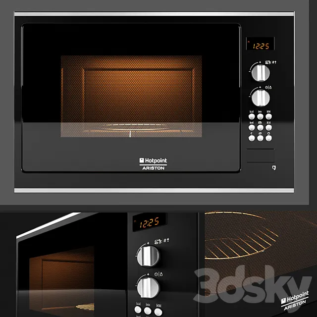 Kitchen – Appliance 3D Models – Microwave Hotpoint-Ariston MWK 222 X