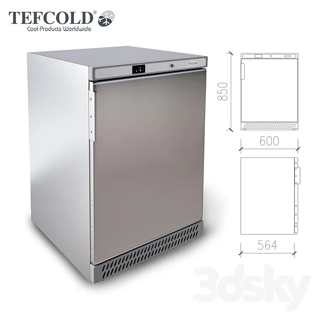 Kitchen – Appliance 3D Models – Refrigerated Tefcold – UR200S