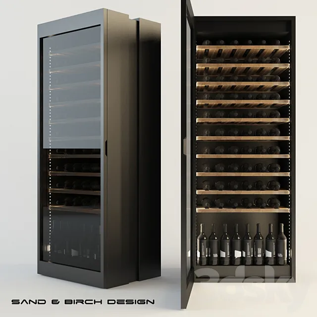 Kitchen – Appliance 3D Models – sand birch HT LUX winecellar