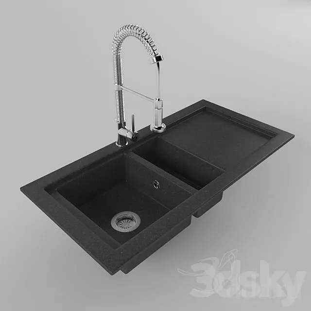 Kitchen – Appliance 3D Models – sink & tap