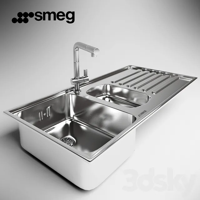 Kitchen – Appliance 3D Models – Sink Smeg LM102D