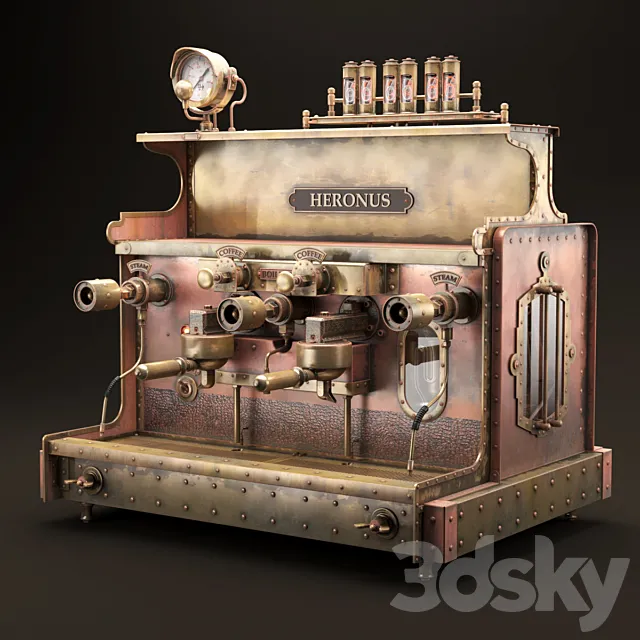 Kitchen – Appliance 3D Models – steampunk coffee machine