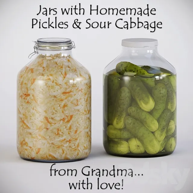 Homemade Pickles & Sour Cabbage 3DS Max - thumbnail 3