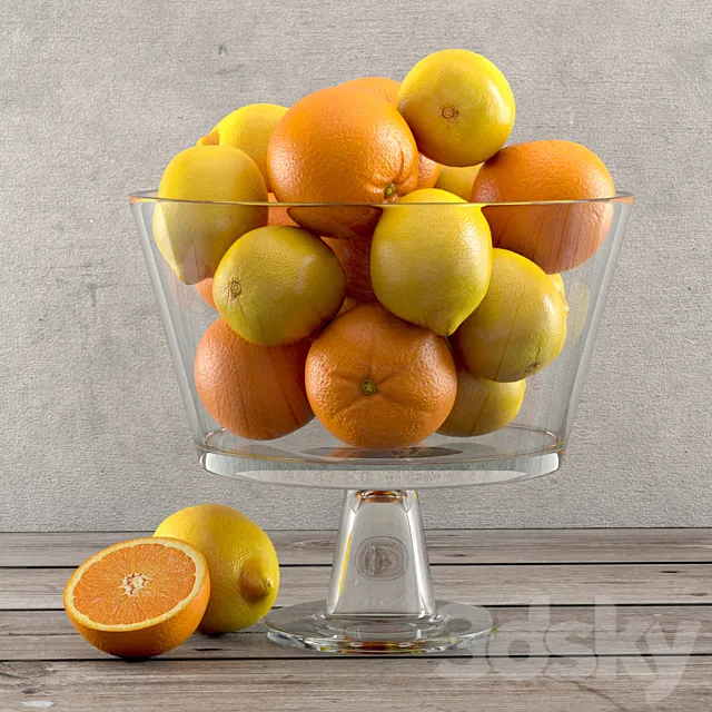 lemons and oranges 3DS Max - thumbnail 3