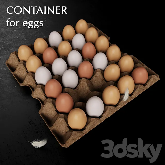 Kitchen – Foods – Drink 3D Models – Acc.Sontainer for eggs