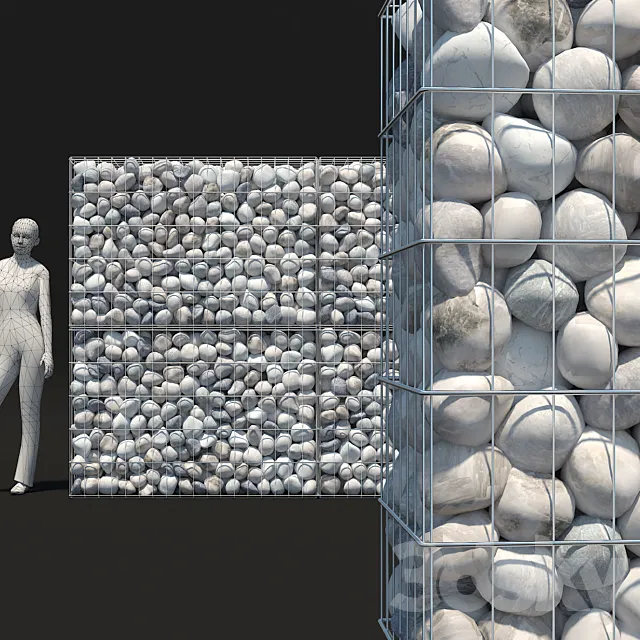 Architecture – 3D Models – Gabion Riverstone