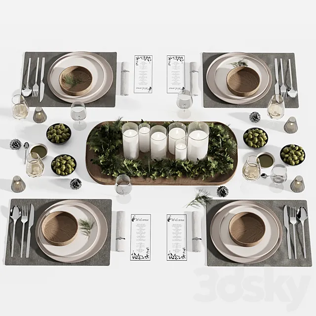 tableware set3 3DS Max - thumbnail 3