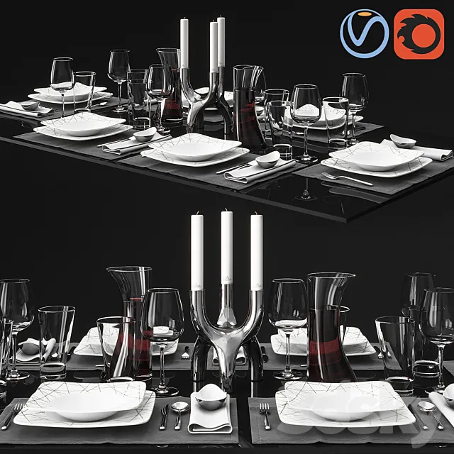 Kitchen – Tableware 3D Models – Rrosenthal Free Spirit Stars Tableware
