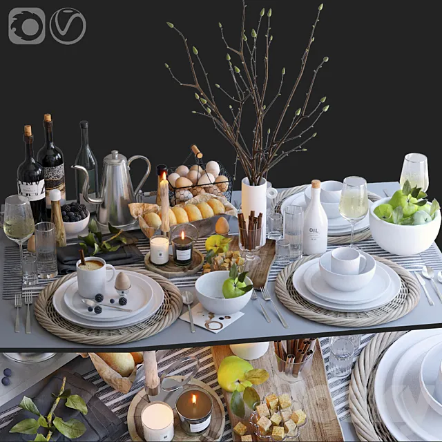 Kitchen – Tableware 3D Models – Table setting 29