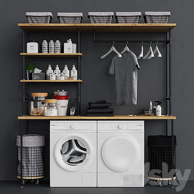 Bathroom – Accessories 3D Models – Loft Laundry Set