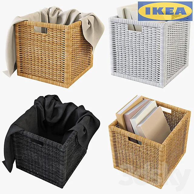 Bathroom – Accessories 3D Models – Rattan Basket Ikea Branas