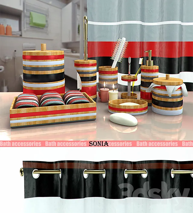 Bathroom – Accessories 3D Models – SONIA bathroom accessories