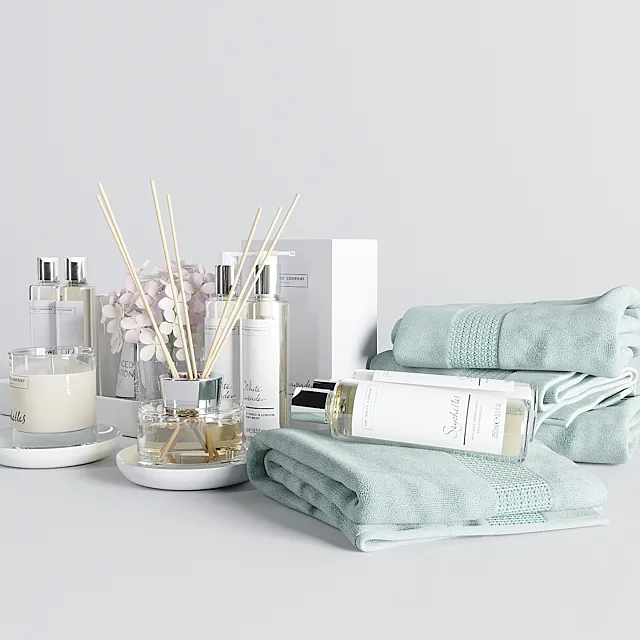 Bathroom – Accessories 3D Models – The white company bath set