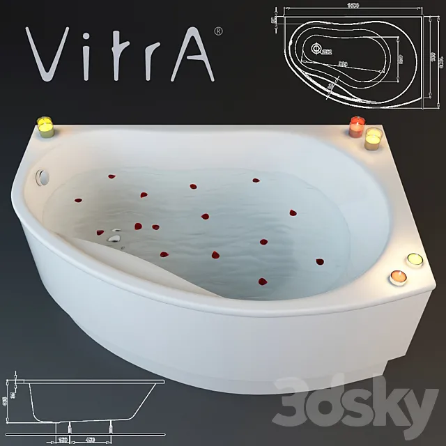 Acrylic bathtub IFO Rattvik BA20150000 3DS Max - thumbnail 3