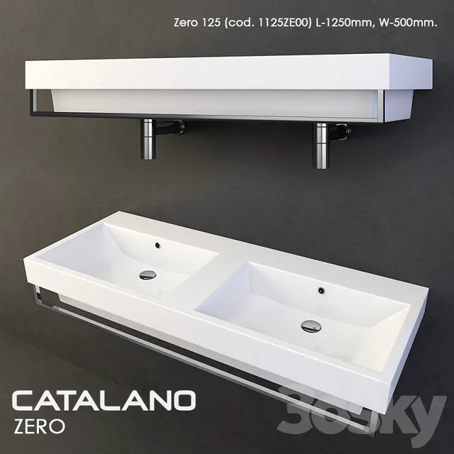 washbasin Catalano Zero (set) 3DS Max - thumbnail 3