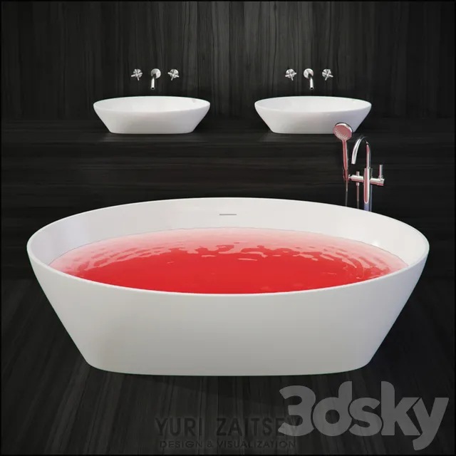 Bathroom – Bathtub 3D Models – acc.antoniolupi.solidea.bathtub
