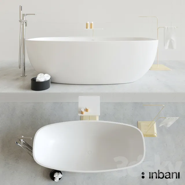 Bathroom – Bathtub 3D Models – Bath Inbani Temple