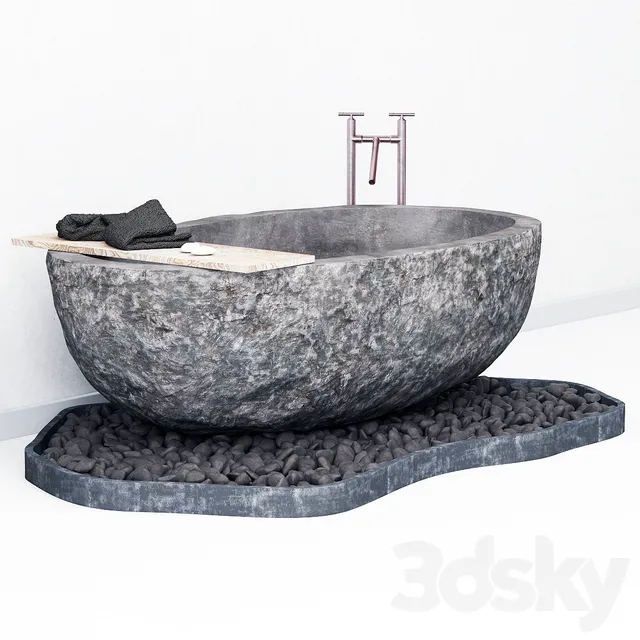 Bathroom – Bathtub 3D Models – Bath stone