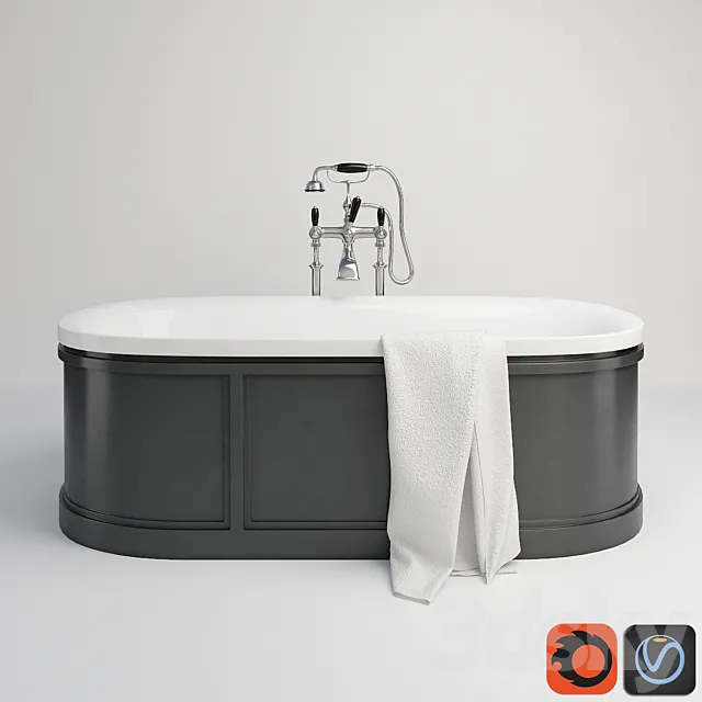 Bathroom – Bathtub 3D Models – Bath Traditional Bathrooms CAMBRIDGE