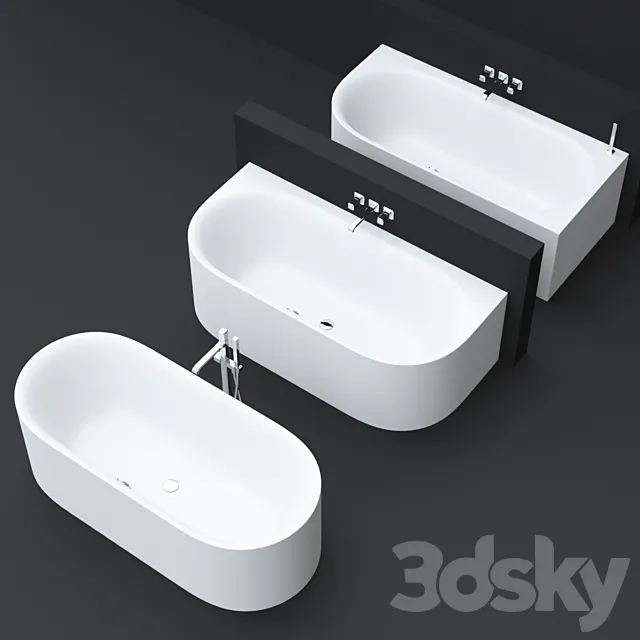 Bathroom – Bathtub 3D Models – BetteLux Oval baths by Bette