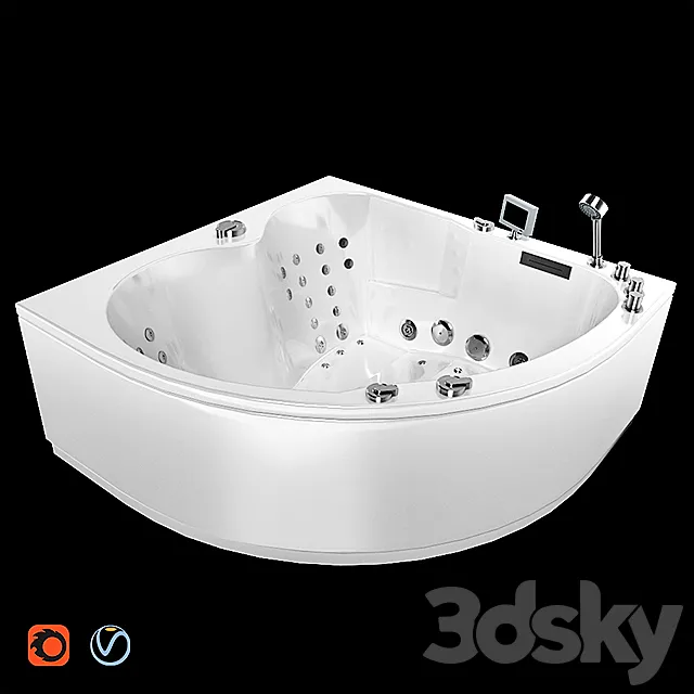 Bathroom – Bathtub 3D Models – EM Hot Tub HW-003