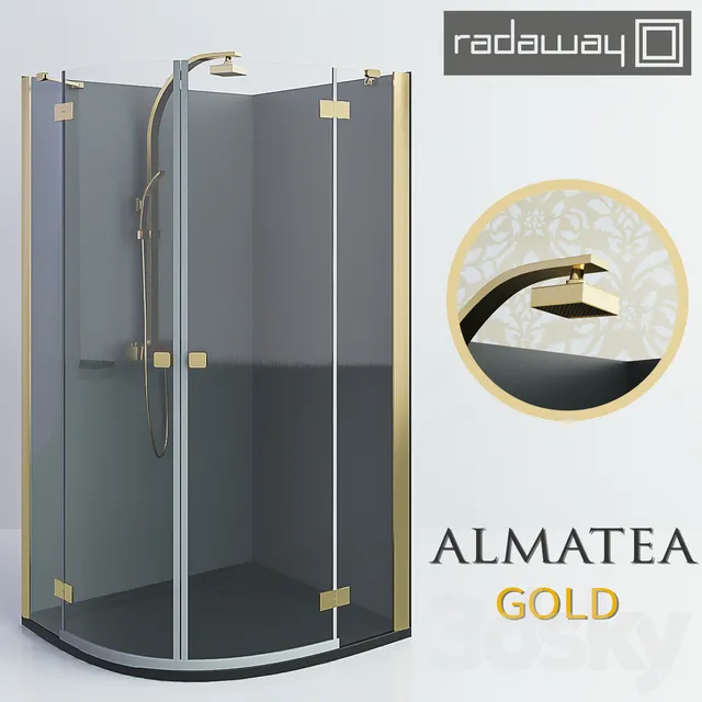 Bathroom – Bathtub 3D Models – Radaway Almatea Gold