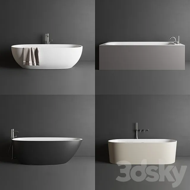 Bathroom – Bathtub 3D Models – Rexa design bathtubs