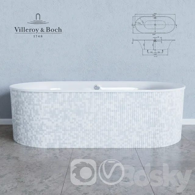 Bathroom – Bathtub 3D Models – VILLEROY & BOCH CETUS BQ190CEU7V