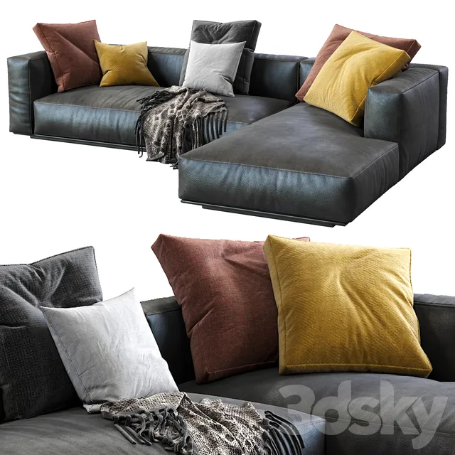 Flexform Sofa Grandemare 3DS Max - thumbnail 3
