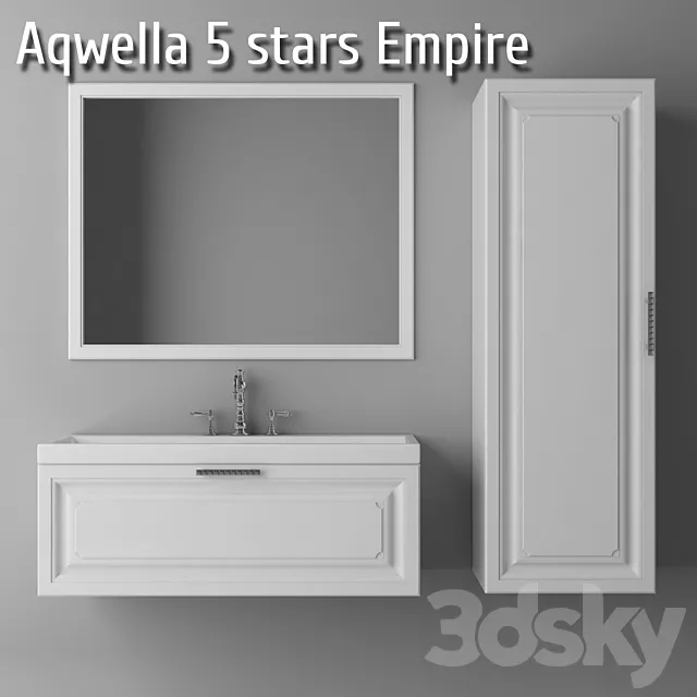 Bathroom furniture Aqwella 5 stars Empire 3DS Max - thumbnail 3