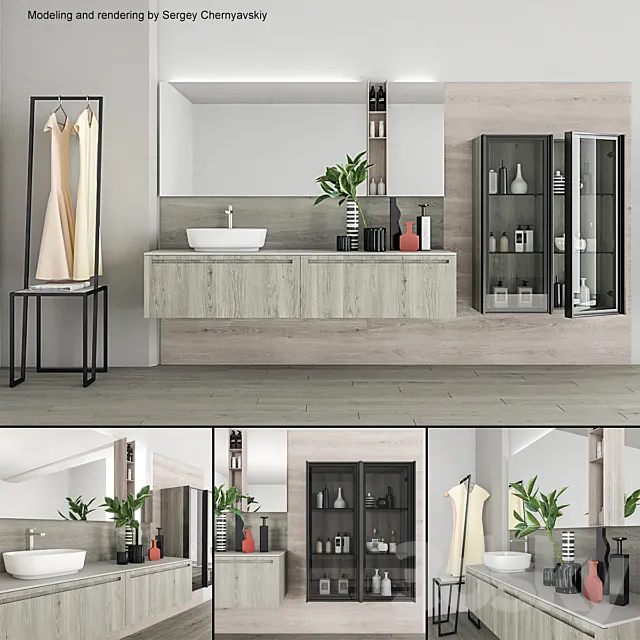 Bathroom – Furniture 3D Models – Bathroom furniture set Rush