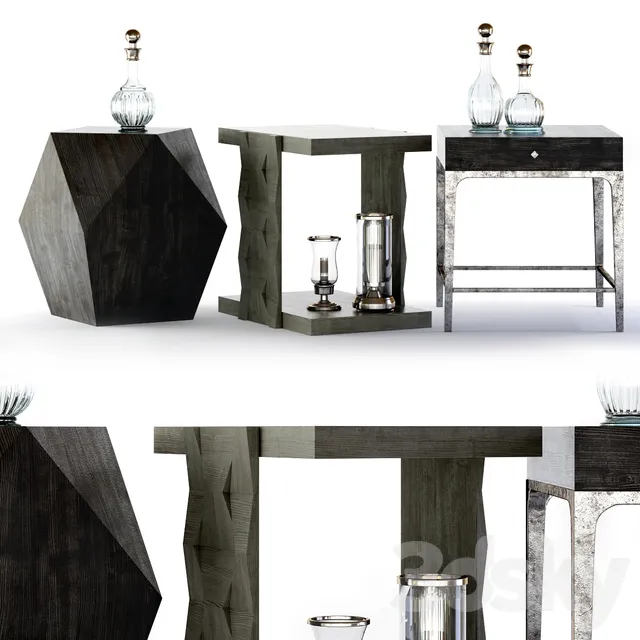 Bathroom – Furniture 3D Models – Bernhardt Linea end tables