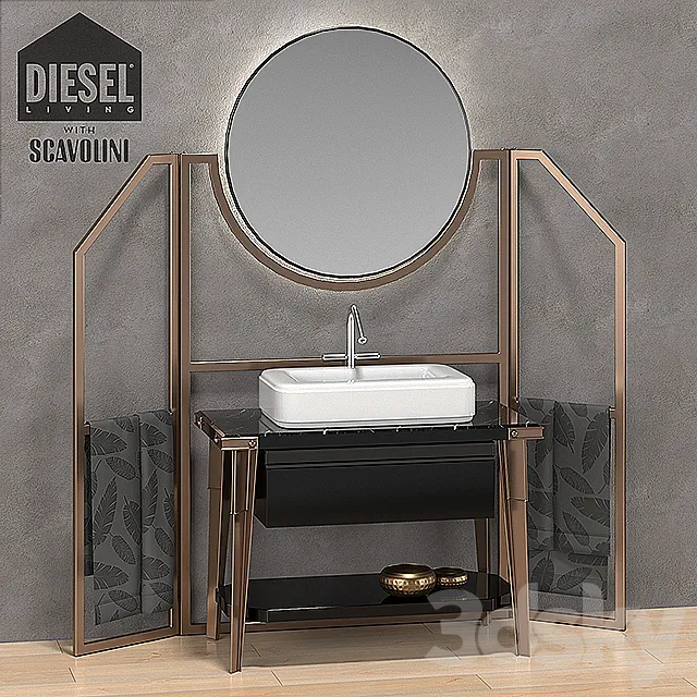 Bathroom – Furniture 3D Models – Diesel with Scavolini The Bathroom