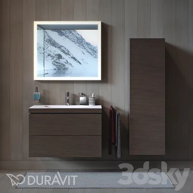 Bathroom – Furniture 3D Models – DURAVIT – L-CUBE C-BONDED