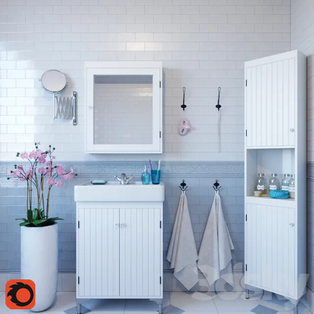 Bathroom – Furniture 3D Models – Ikea SILVERON