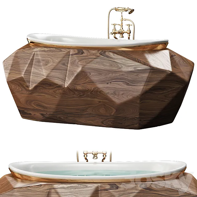 Bathroom – Furniture 3D Models – Maison Valentina Bath Black Diamond
