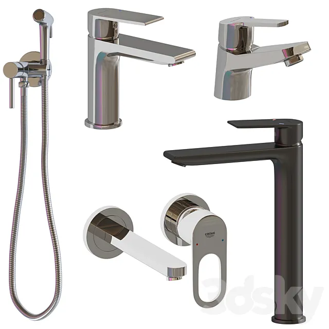 Clever & Grohe faucet set 3DS Max - thumbnail 3