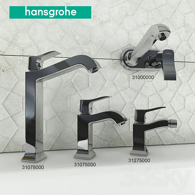 Bathroom – Faucet 3D Models – Collection of mixers Metris Classic by Hansgrohe. Part 1