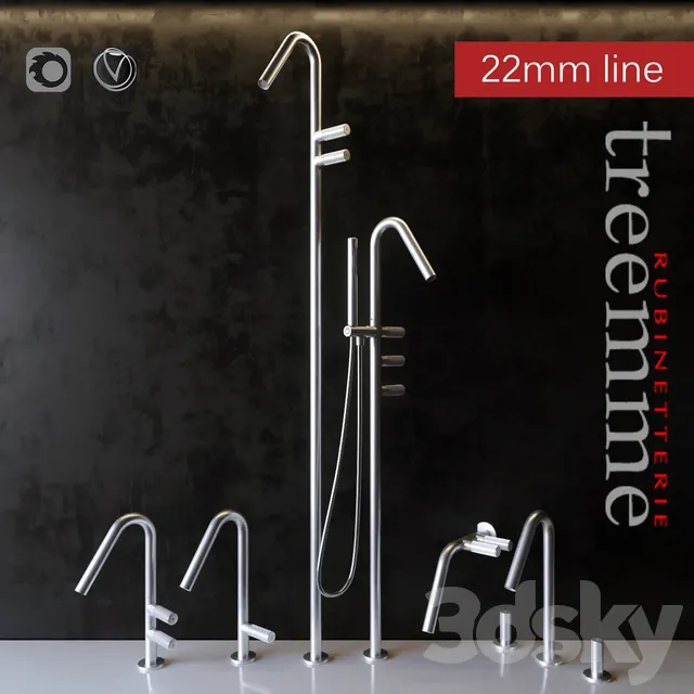 Bathroom – Faucet 3D Models – Faucets Rubinetterie Treemme