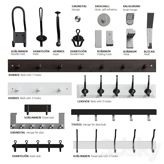 Bathroom – Faucet 3D Models – IKEA hooks and hangers