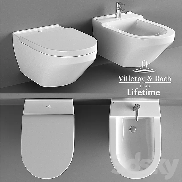 Bathroom – Toilet – Bidet 3D Models – 0008