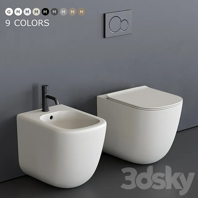 Bathroom – Toilet – Bidet 3D Models – Ceramica Cielo Era WC