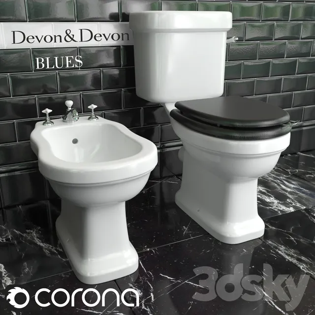 Bathroom – Toilet – Bidet 3D Models – Devon & Devon Blues