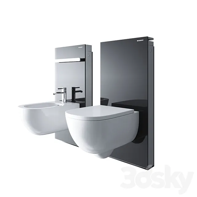 Bathroom – Toilet – Bidet 3D Models – Geberit Monolith +