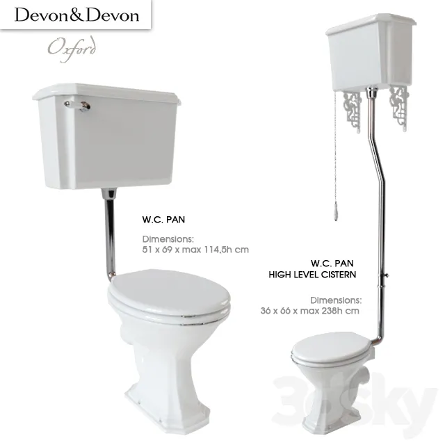 Bathroom – Toilet – Bidet 3D Models – Oxford toilet bowl