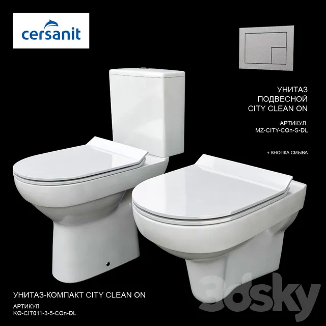 Bathroom – Toilet – Bidet 3D Models – Toilet bowls collection CITY Sersanit