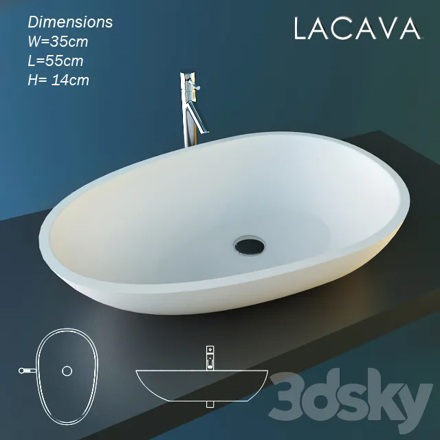 Sink Lacava SCOH6 3DS Max - thumbnail 3